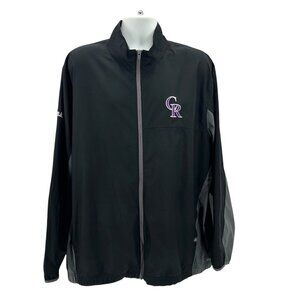 Vintage Majestic Colorado Rockies Windbreaker Zipper Jacket Mens XXL